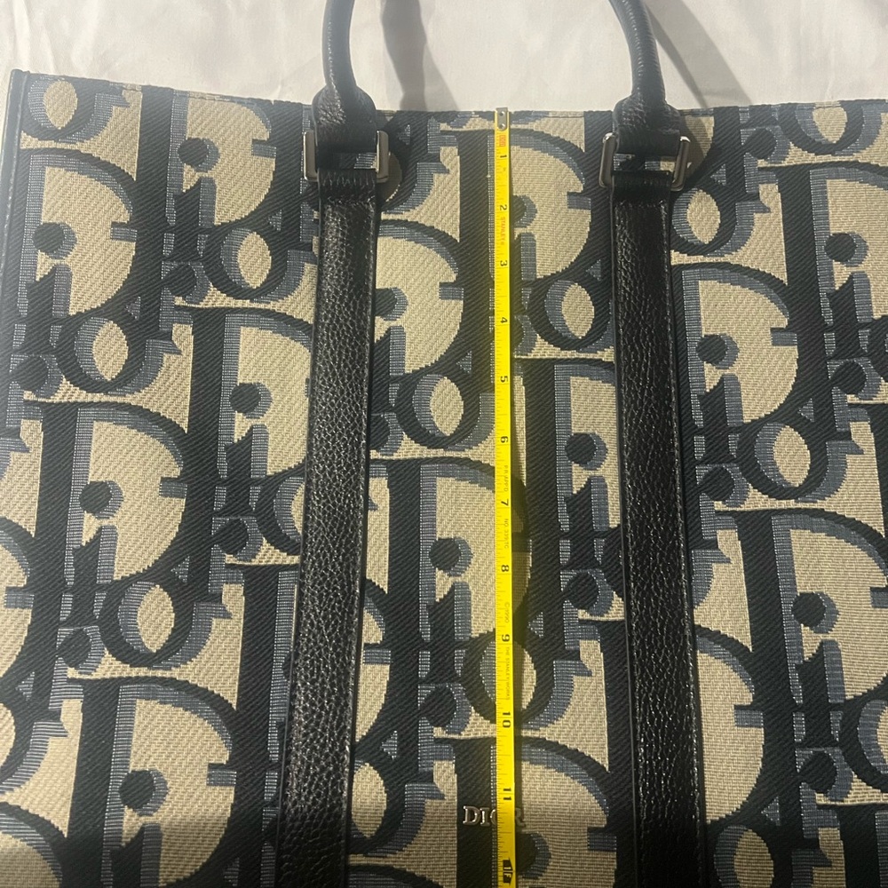 Dior Monogram Black , blue/gray and Cream Tote - Picture 7 of 8
